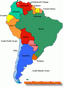 Map South America Political